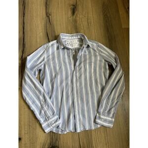 Frank & Eileen Shirt Size XS Blue White Barry Button Up Cotton Long Sleeve EUC